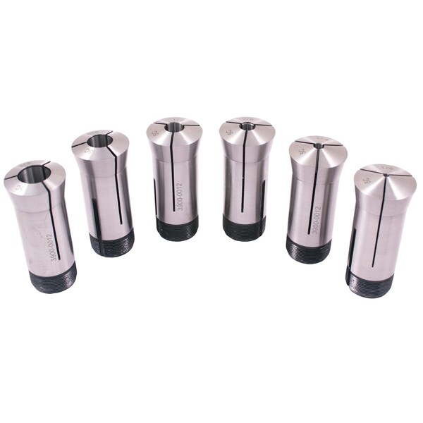 6 Piece 5C Collet Set 1/8-3/4in X 8ths & 8 Piece 5C Collet Rack